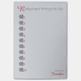 Notas Post-it® Elefante gris "RElephant" personalizado