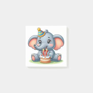 Notas Post-it® Elefante Lindo Cumpleaños 11