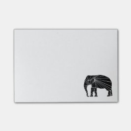 Notas Post-it® Elefante negro geométrico