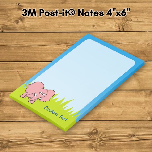Notas Post-it® Elefante Rosa Cartoon (Subido por el creador)