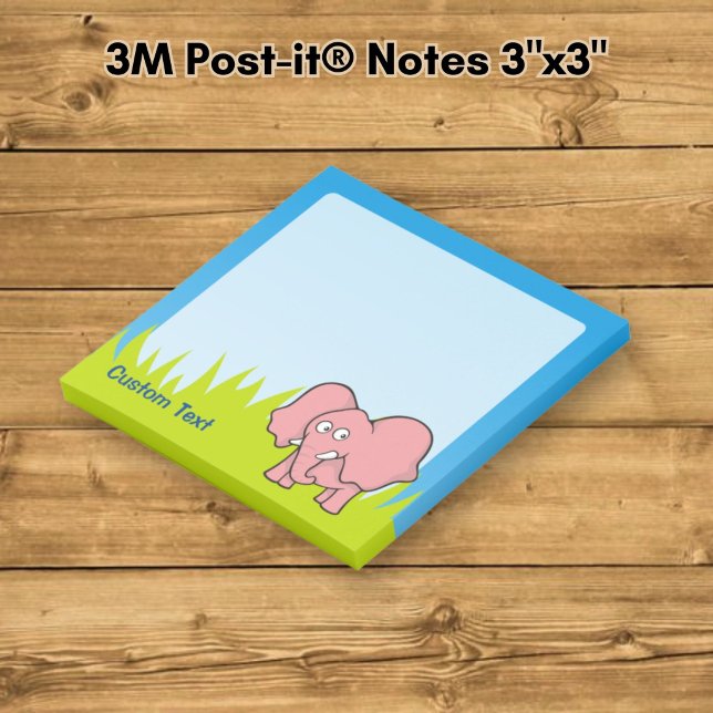 Notas Post-it® Elefante Rosa Cartoon (Subido por el creador)