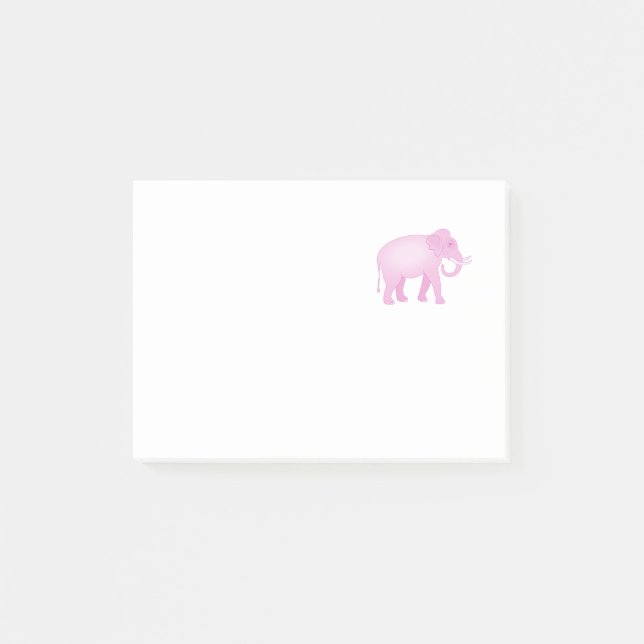 Notas Post-it® Elefante rosado (Anverso)