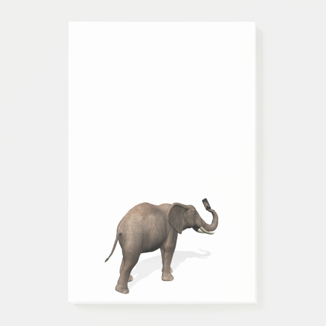 Notas Post-it® Elefante tomando un selfie (Anverso)