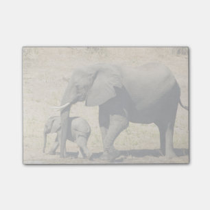 Notas Post-it® Elefante y madre del bebé