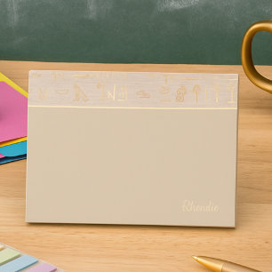 Notas Post-it® Elegancia dorada en jeroglífico