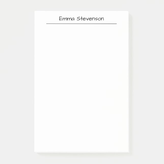 Notas Post-it® Elegant Black & White Handwriting Professional (Anverso)