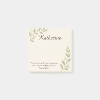 Notas Post-it® Elegant Christian Botanical Sticky Post-It Notes