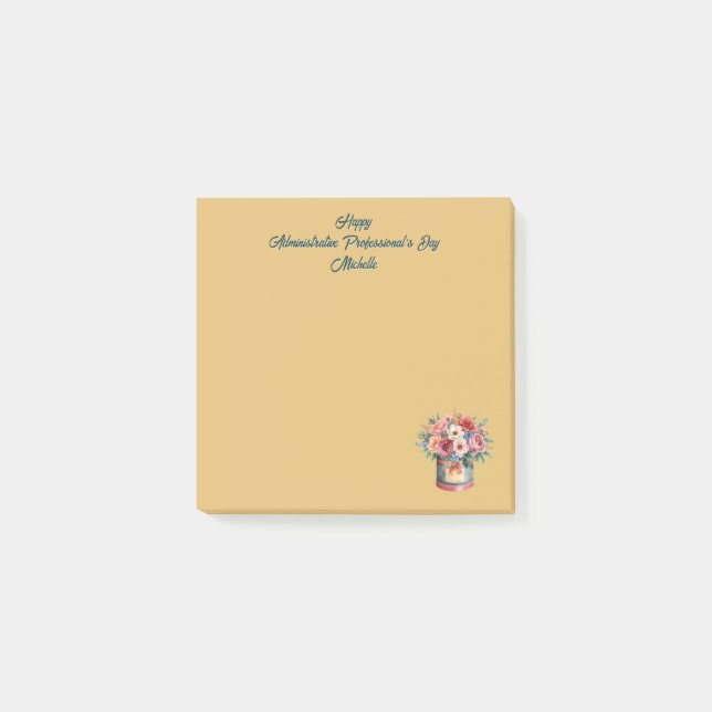 Notas Post-it® Elegant Gold Administrative Professionals Day (Anverso)