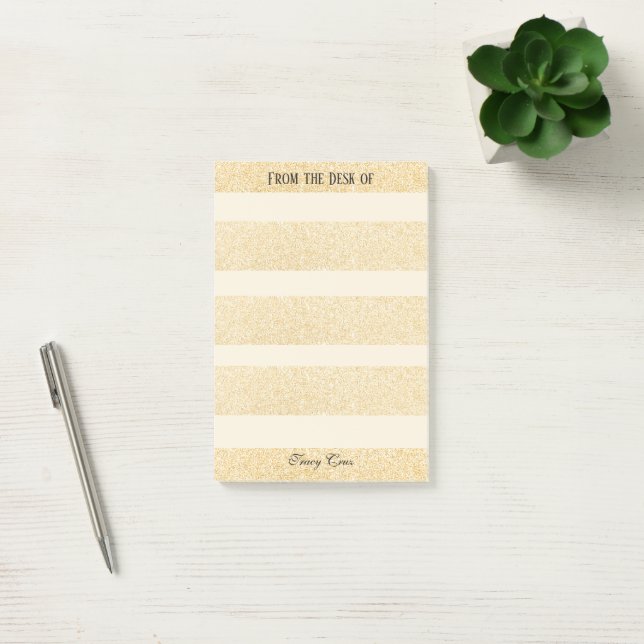 Notas Post-it® Elegant Gold Custom Notes (Oficina)