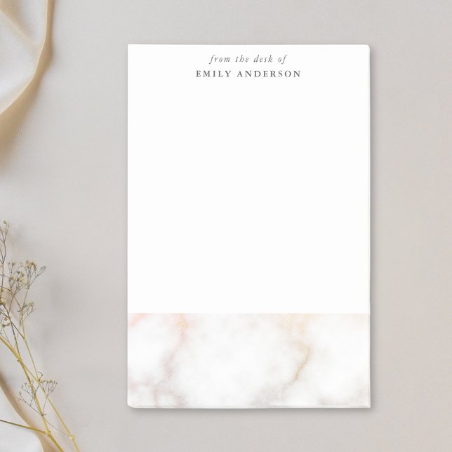 Notas Post-it® Elegant Gold Marble From the Desk of (Subido por el creador)
