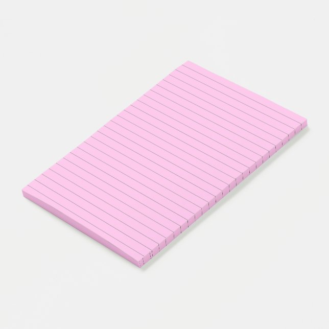 Notas Post-it® Elegant Lined Pink Post It Notes (En perspectiva)