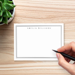 Notas Post-it® Elegant Minimalist Black and White Two Border