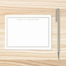 Notas Post-it® Elegant Minimalist Olive Green Two Border