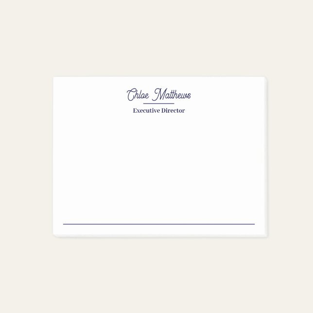 Notas Post-it® Elegant Navy Blue Script Border  (Subido por el creador)