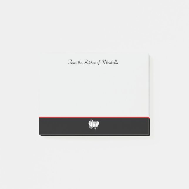 Notas Post-it® Elegant Personalizado Kitchen de Silverware Post i (Anverso)