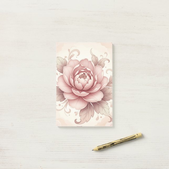 Notas Post-it® Elegant Pink Flower -- Spring Floral  (Escritorio)