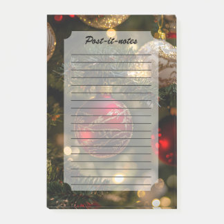 Notas Post-it® Elegant Red Gold Christmas Holiday Tree