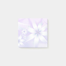 Elegante Abstracto Floral Pastel| Púrpura Blanca