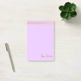 Notas Post-it® Elegante acento Minimalista dorado rosa