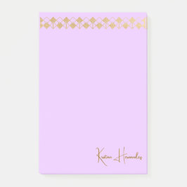 Notas Post-it® Elegante acento Minimalista dorado rosa