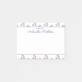 Notas Post-it® Elegante acuarela Floral Rosa Lavendar Personaliza