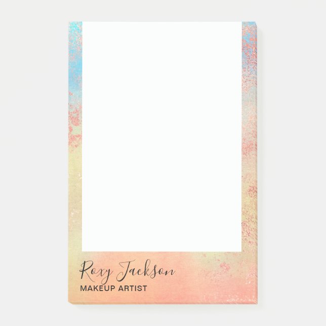 Notas Post-it® Elegante artista moderno de maquillaje de acuarela (Anverso)