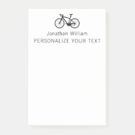 Notas Post-it® Elegante Bicicleta Simple Retro Estacionamiento Pe
