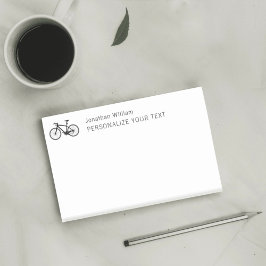 Notas Post-it® Elegante Bicicleta Simple Retro Estacionamiento Pe