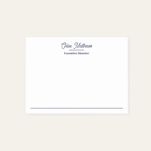 Notas Post-it® Elegante borde de escritura en azul marino