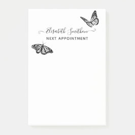 Notas Post-it® Elegante Butterflies Tarjeta de cita estética