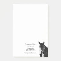 Elegante Cabeza de Caballo BW Negocios Personaliza