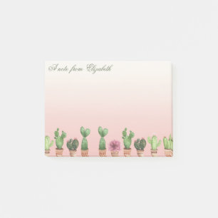 Notas Post-it® Elegante Cactus Girly