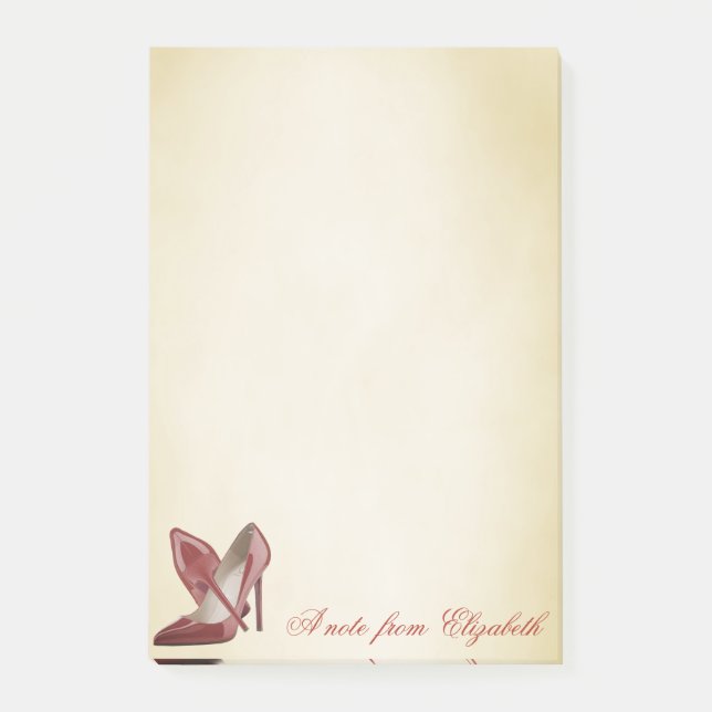 Notas Post-it® Elegante Cita Elegante Girly, Talones Altos (Anverso)