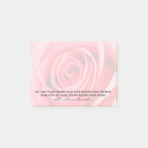 Notas Post-it® Elegante cita Inspiradora de Abraham Lincoln Rosa