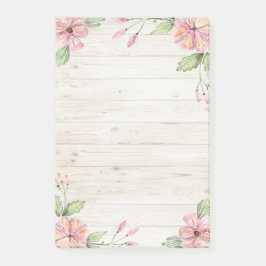 Notas Post-it® Elegante color de agua rosa adorable Floral Post-i