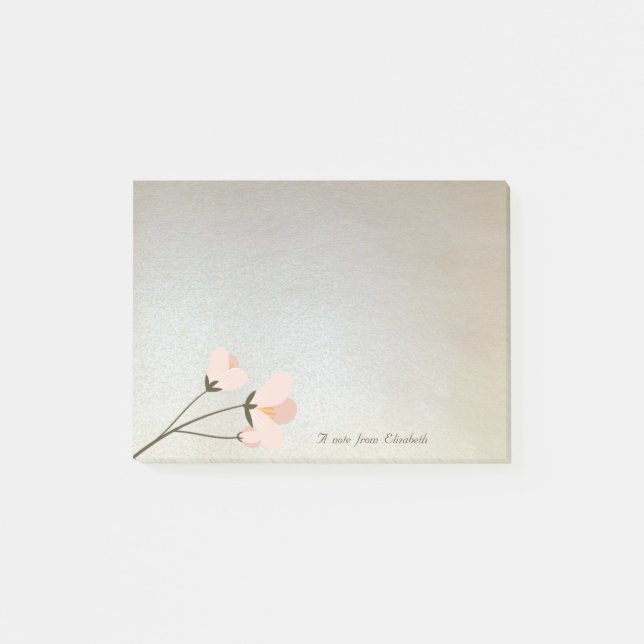Notas Post-it® Elegante con Estilo,Flor (Anverso)