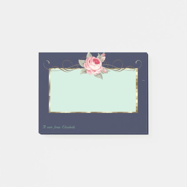 Notas Post-it® Elegante con Estilo,Marco,Rosa (Anverso)