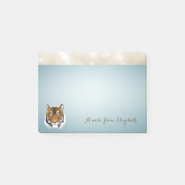Notas Post-it® Elegante Cute Bonito Elegante, Tigre, Personalizad (Anverso)