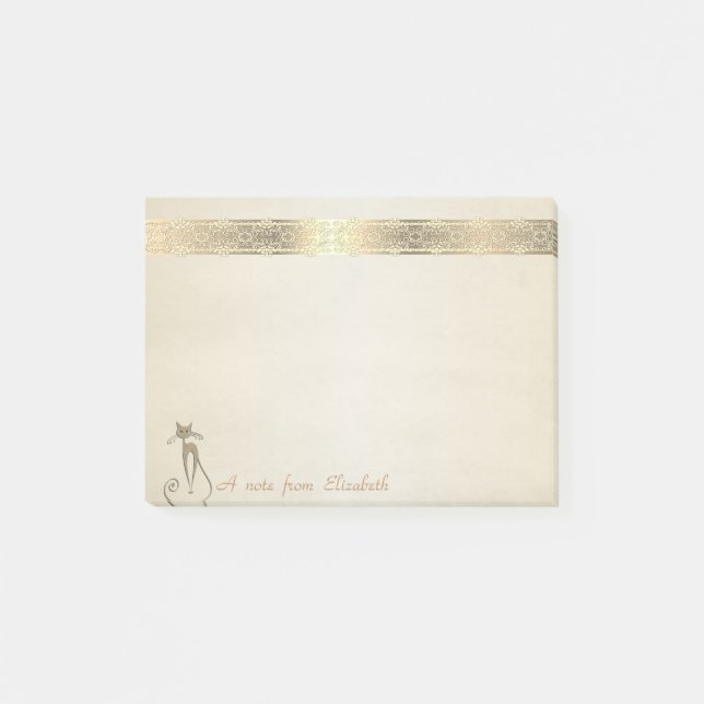 Notas Post-it® Elegante, Elegante, Elegante, Elegante, Gato (Anverso)