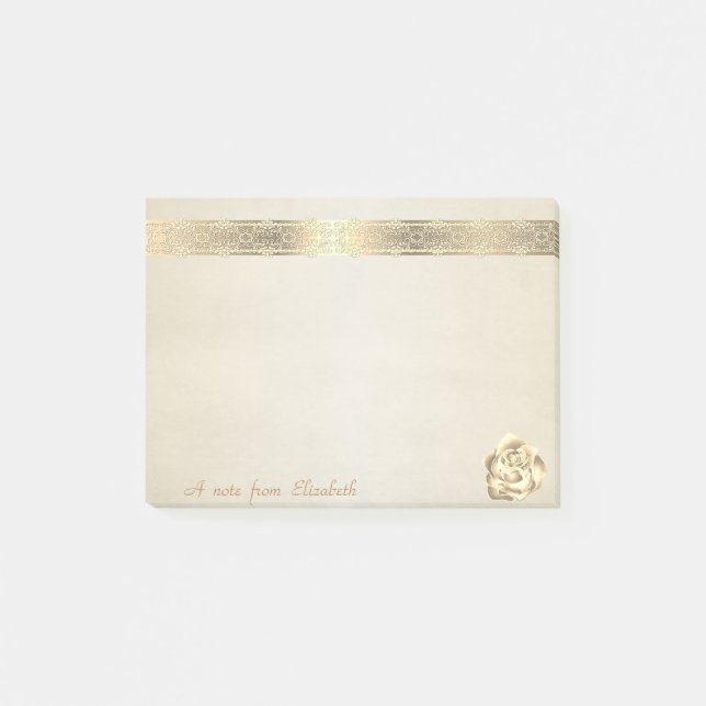 Notas Post-it® Elegante, Elegante, Elegante, Lugar, Rosa de oro (Anverso)