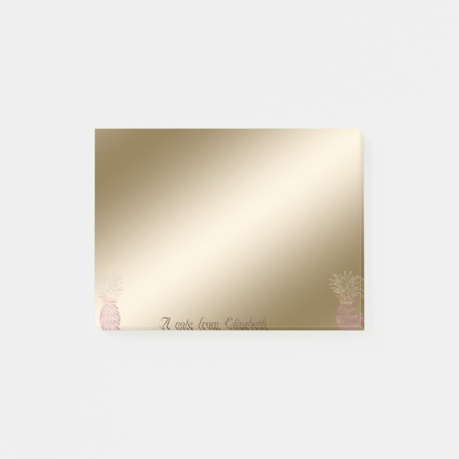 Notas Post-it® Elegante Elegante, Girly, Piña (Anverso)