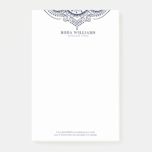Notas Post-it® Elegante encaje de color azul marino
