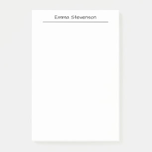 Notas Post-it® Elegante escritura a mano en negro y blanco profes