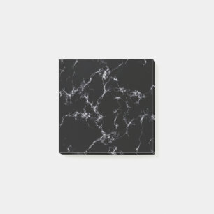 Notas Post-it® Elegante estilo de mármol4 - Blanco y negro