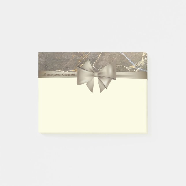 Notas Post-it® Elegante Estiloso, Arco, Mármol (Anverso)