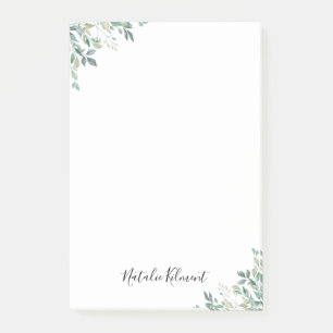 Notas Post-it® Elegante Eucalyptus Verdor Rústicas Hojas Verdes