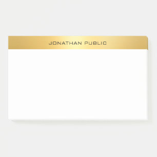 Notas Post-it® Elegante Faux Gold Template Profesional Moderno