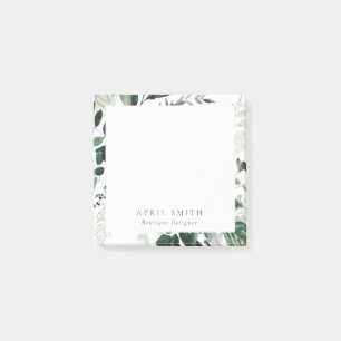 Notas Post-it® Elegante Foliage Tropical Moderno Verde Leafy Fern