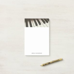 Notas Post-it® Elegante fotografía de Piano Blanco y Negro