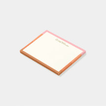 Elegante frontera personalizada moderna rosa naran